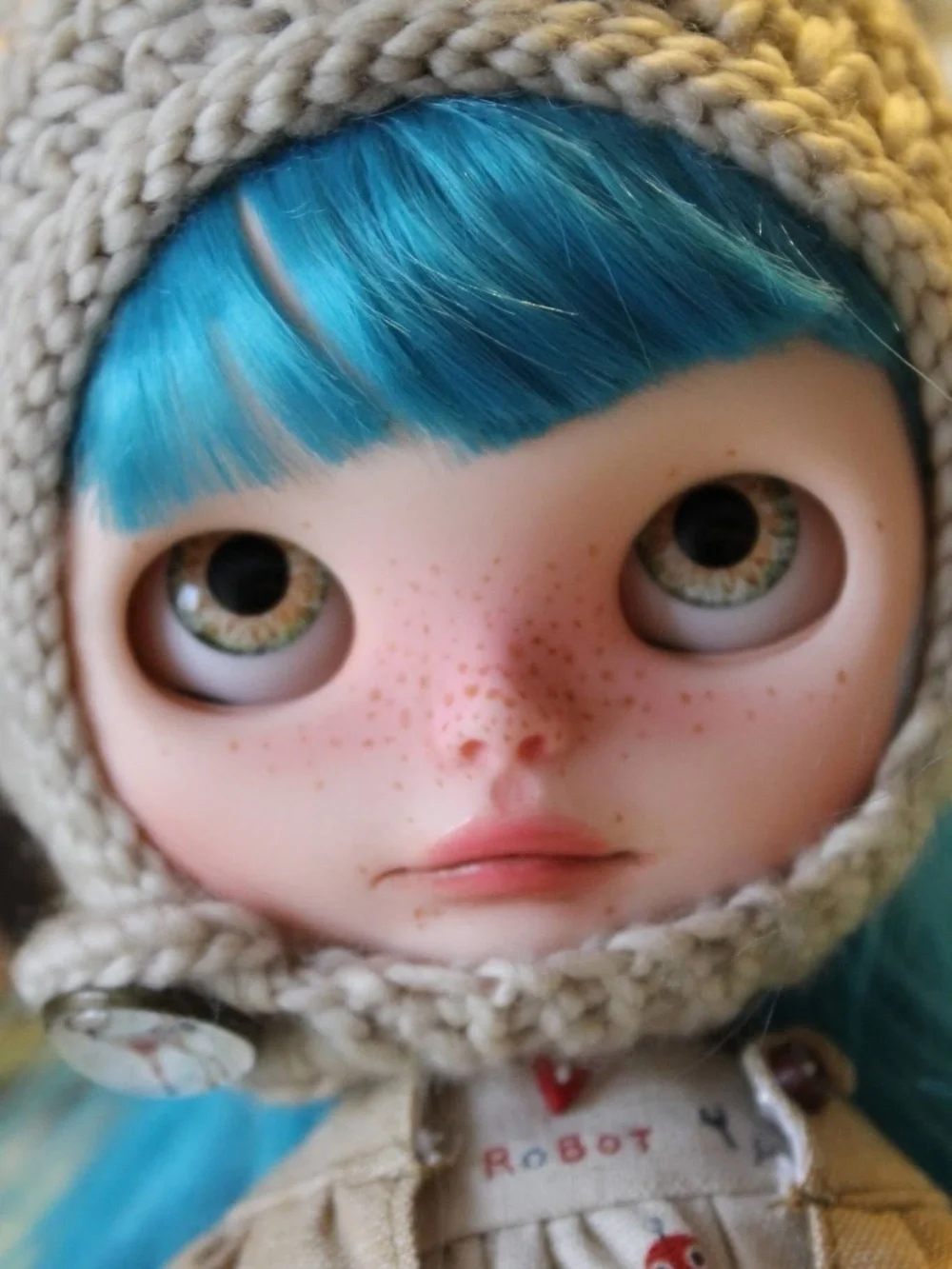 Teal blythe doll hair